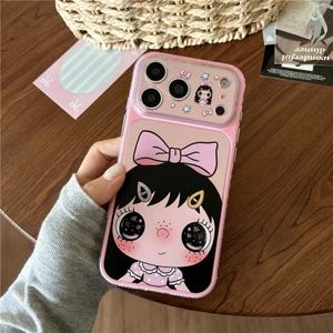 Ốp điện thoại chất liệu Acrylic họa tiết nơ cho iPhone 17 Pro max The Girl with the Bowknot