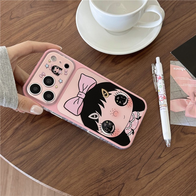 Ốp điện thoại chất liệu Acrylic họa tiết nơ cho iPhone 17 Pro max The Girl with the Bowknot