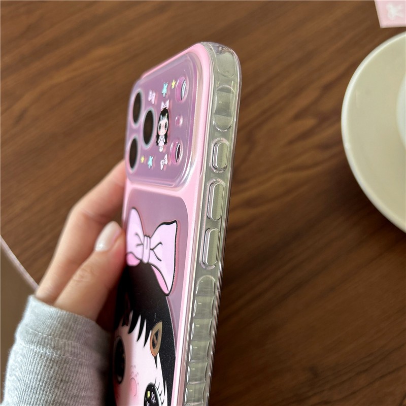 Ốp điện thoại chất liệu Acrylic họa tiết nơ cho iPhone 17 Pro max The Girl with the Bowknot