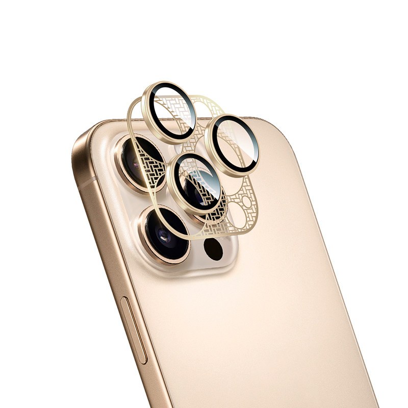 Miếng Dán Camera Cánh Cicada Kim Loại Tất Cả Trong Một Thích Hợp Cho iPhone16Promax Ống Kính Phim Chụp Ảnh Phía Sau Hợp Kim Titan 15plusAR Trong Suốt Cường Lực Chống Sốc 14Pro Bao Gồm Tất Cả HD