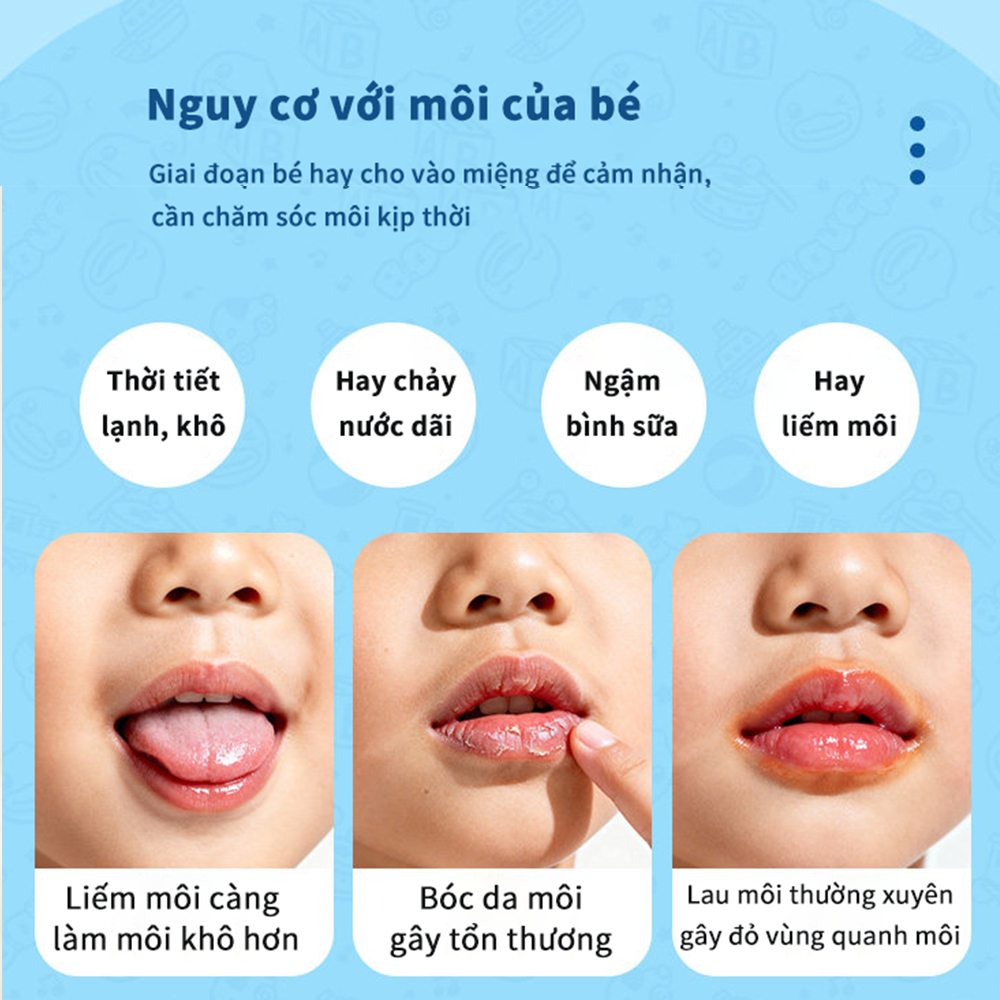 B.Duck Baby son dưỡng môi cho bé dưỡng ẩm mềm môi an toàn 5.5g