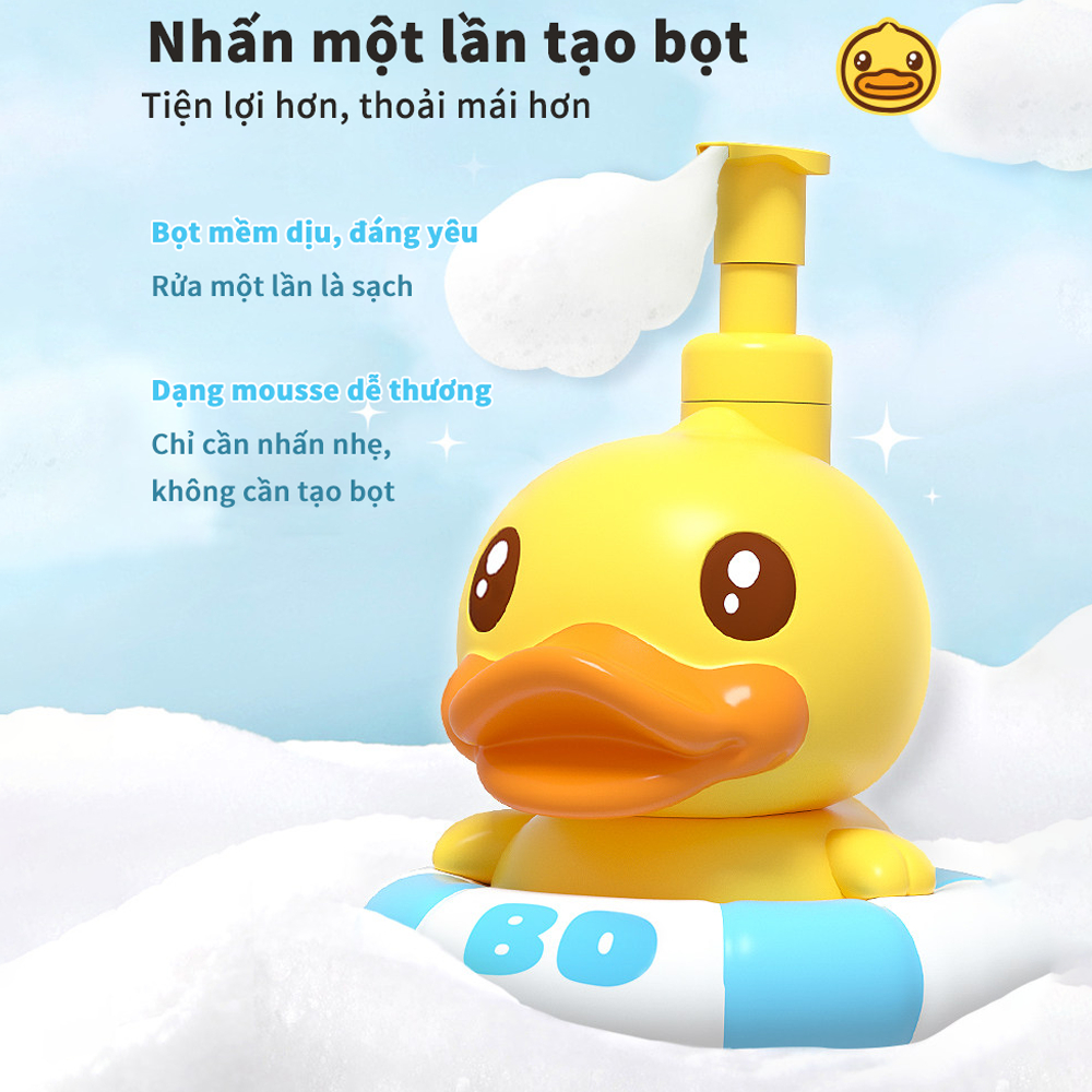 Kekebebe B.Duck Baby sữa tắm dầu gội 2 in1 cho bé an toàn dịu nhẹ làm sạch không cay mắt 300ml