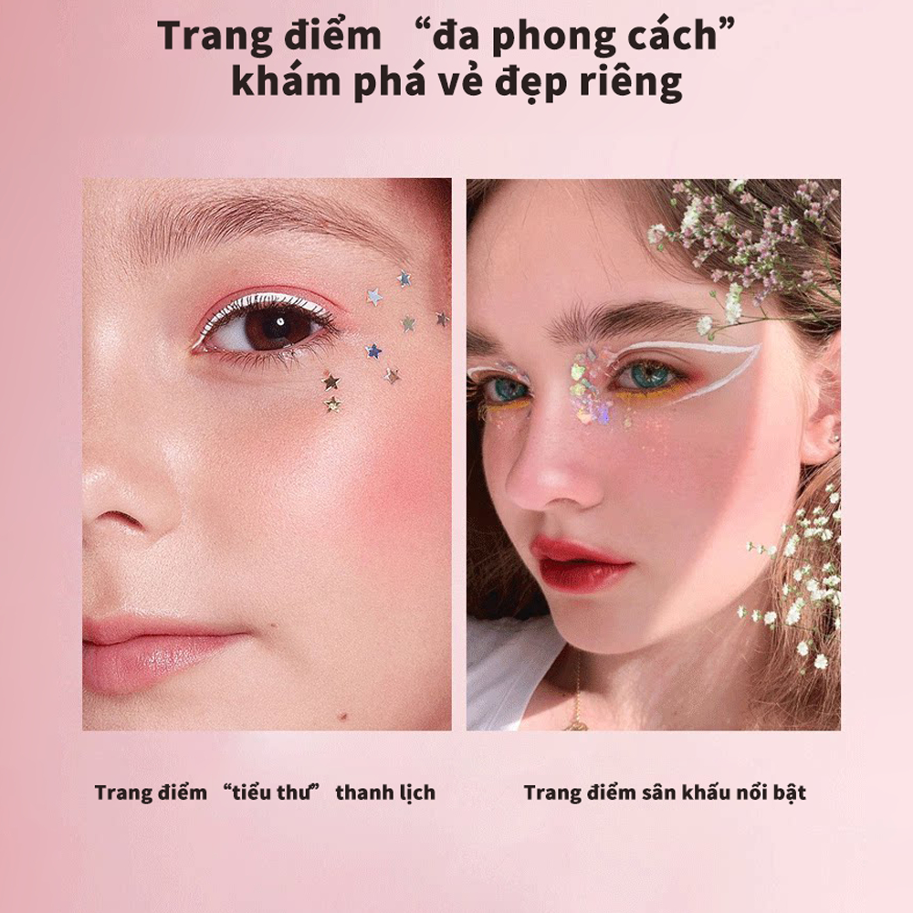 Kekebebe Disney Bộ trang điểm trẻ em , bao gồm phấn mắt, phấn má hồng, son bóng (có thể thoa lên môi và má), cọ phấn mắt và túi đựng mỹ phẩm