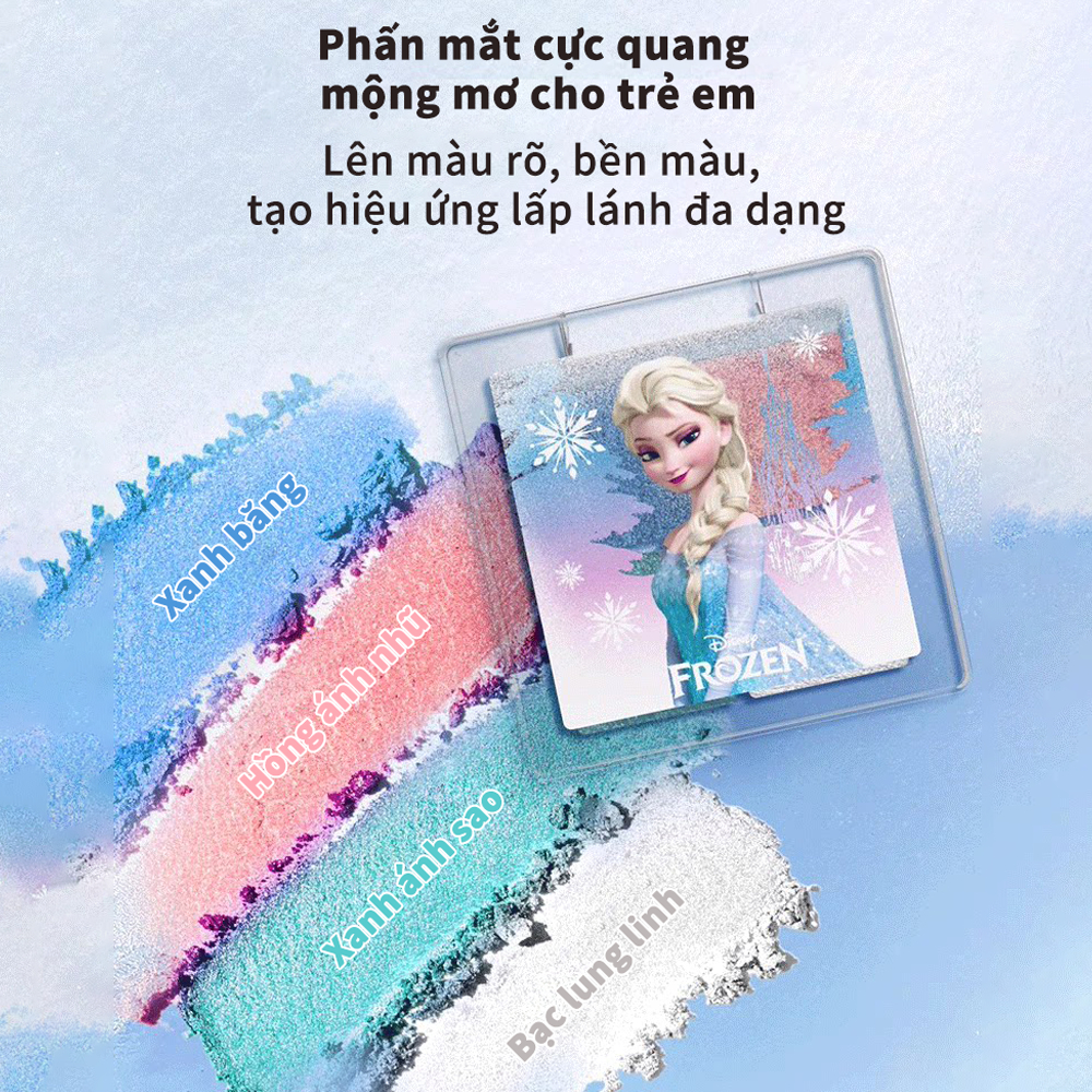 Kekebebe Disney Bộ trang điểm trẻ em , bao gồm phấn mắt, phấn má hồng, son bóng (có thể thoa lên môi và má), cọ phấn mắt và túi đựng mỹ phẩm