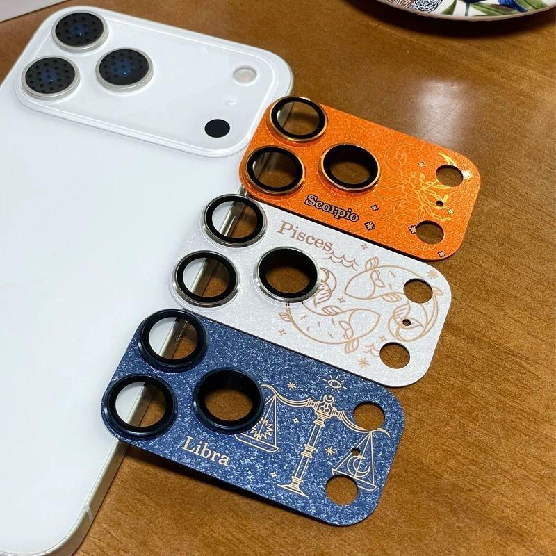 Phim Ống Kính Kim Loại Thích Hợp Cho iPhone17 Pro Max Điện Thoại Di Động Camera Phim Bảo Vệ 17Pro Chống Trầy Xước Họa Tiết Chòm Sao Nhiều Màu Tùy Chọn