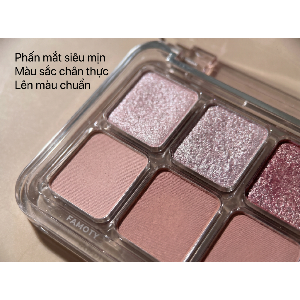 FAMOTY Palette Phấn Mắt 12 Màu Đa Năng - Tông Đất, Ánh Kim/Matt, Tạo Phong Cách Dịu Dàng