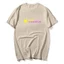 Off Campus Biểu Tượng Áo Mùa Hè Hợp Thời Trang Thoáng Mát Áo Thun Cặp Đôi Cotton Cổ Tròn Quá Khổ Top Tee Tay Ngắn Ngộ nghĩnh Áo