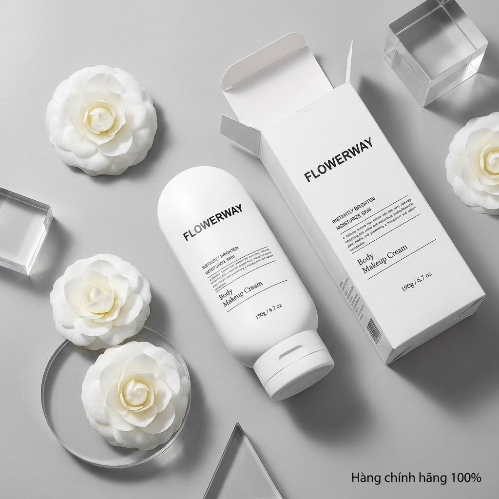 Kem nền body FLOWERWAY - Không trắng bệch, làm sáng da, che khuyết điểm tự nhiên, cho người bận rộn