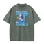 Talalero Tralalala Shark Meme Nam Thời Trang Giặt Retro Phố Cotton In Hình Áo Thun