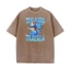 Talalero Tralalala Shark Meme Nam Thời Trang Giặt Retro Phố Cotton In Hình Áo Thun