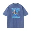 Talalero Tralalala Shark Meme Nam Thời Trang Giặt Retro Phố Cotton In Hình Áo Thun