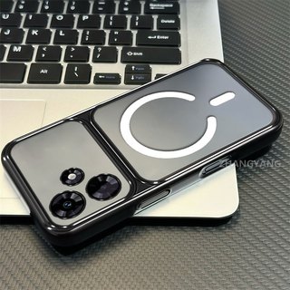 Ốp Lưng Cho Realme C53 C51 Ốp Điện Thoại Cửa Sổ Lớn Silicon Trong Suốt Cao Cấp Với Thiết Kế Vòng Từ Tính Mới Thẩm Mỹ