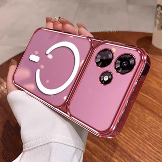 Ốp Lưng Cho Realme C53 C51 Ốp Điện Thoại Cửa Sổ Lớn Silicon Trong Suốt Cao Cấp Với Thiết Kế Vòng Từ Tính Mới Thẩm Mỹ