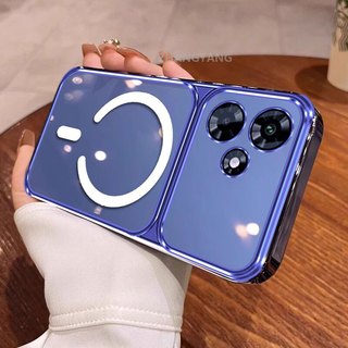 Ốp Lưng Cho Realme C53 C51 Ốp Điện Thoại Cửa Sổ Lớn Silicon Trong Suốt Cao Cấp Với Thiết Kế Vòng Từ Tính Mới Thẩm Mỹ
