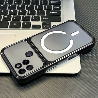Ốp Lưng Cho Realme C21Y C25Y C21 Vỏ Điện Thoại Cửa Sổ Lớn Silicon Trong Suốt Cao Cấp Với Thiết Kế Vòng Từ Tính Mới Thẩm Mỹ