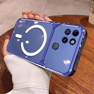 Ốp Lưng Cho Realme C21Y C25Y C21 Vỏ Điện Thoại Cửa Sổ Lớn Silicon Trong Suốt Cao Cấp Với Thiết Kế Vòng Từ Tính Mới Thẩm Mỹ