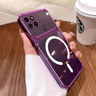 Ốp Lưng Cho Realme C21Y C25Y C21 Vỏ Điện Thoại Cửa Sổ Lớn Silicon Trong Suốt Cao Cấp Với Thiết Kế Vòng Từ Tính Mới Thẩm Mỹ