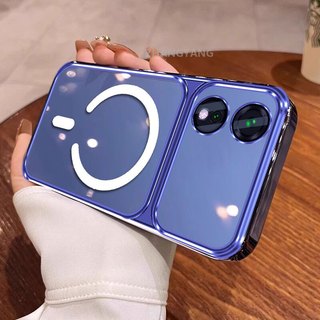 Ốp Lưng Cho vivo Y02T Y02A Y02 Ốp Điện Thoại Cửa Sổ Lớn Silicon Trong Suốt Cao Cấp Với Thiết Kế Vòng Từ Tính Mới Thẩm Mỹ