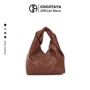 COCOTAYA Thiết kế xếp li đơn giản Túi xách da mềm nhiều màu Túi đeo vai thời trang dung tích lớn đa năng