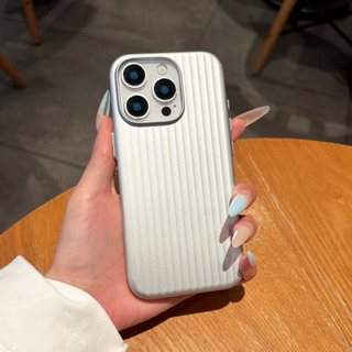 Dành Cho iPhone 16 Pro Max 11 14 Pro 13 15 Plus 11 Pro Max 14 Pro Max 16 12 Pro Max Vỏ Điện Thoại Kim Loại Sơn Sóng Chống Rơi Và Chống Sốc PC Tối Giản Bảo Vệ Điện Thoại