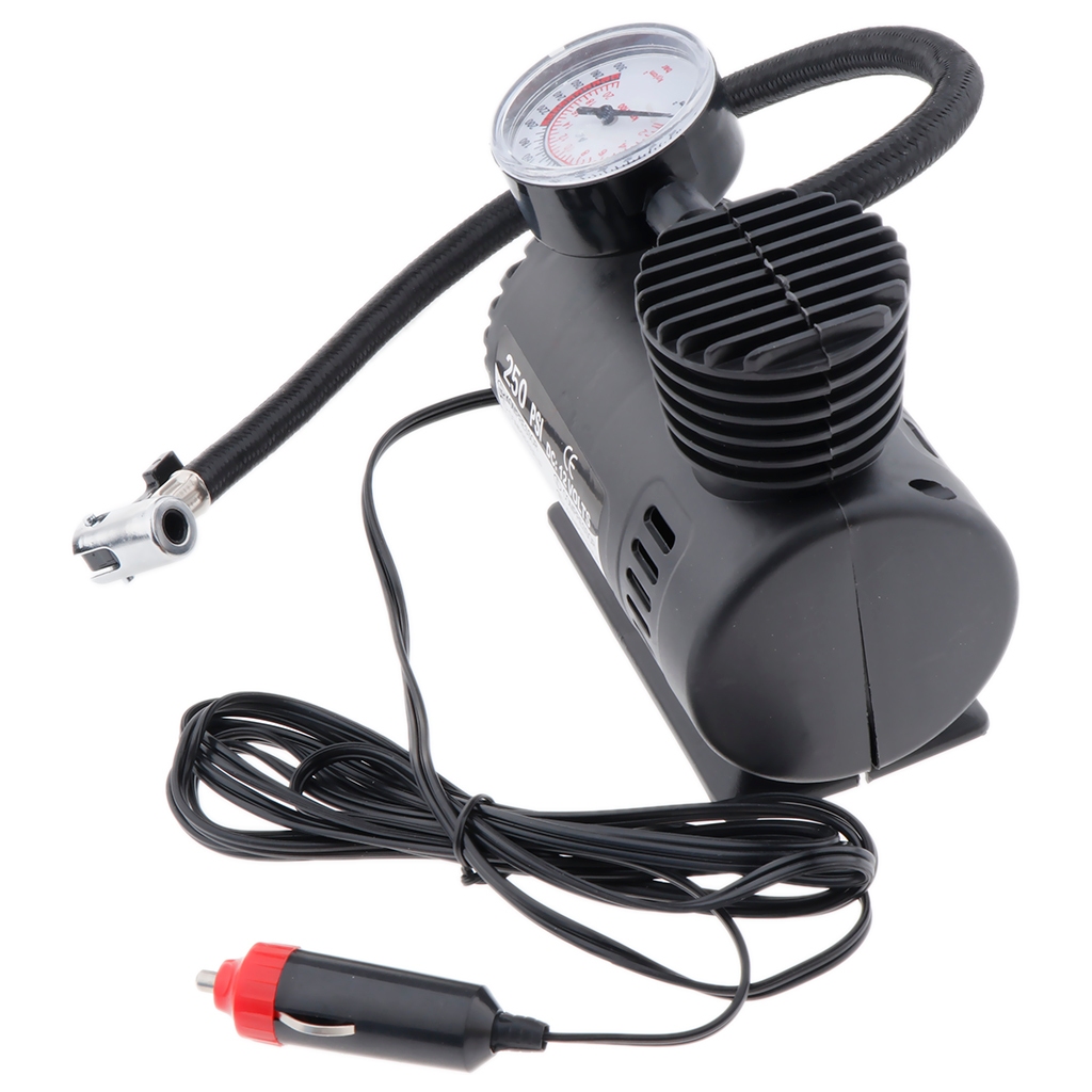 Jfory Máy bơm máy nén khí Mini 12V cầm tay Máy bơm lốp ô tô tự động