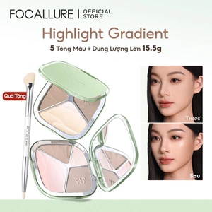 Bảng tô sáng Gradient FOCALLURE với 5 sắc thái nổi bật và đường viền tự nhiên