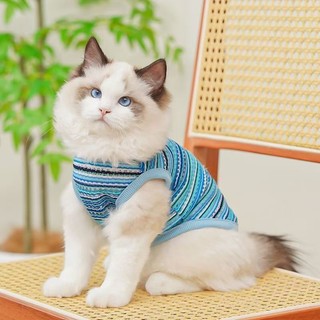 [Hàng có sẵn] Áo Vest dệt rỗng cầu vồng cho chó mèo Quần áo mùa hè có thể kéo 0,5-10kg