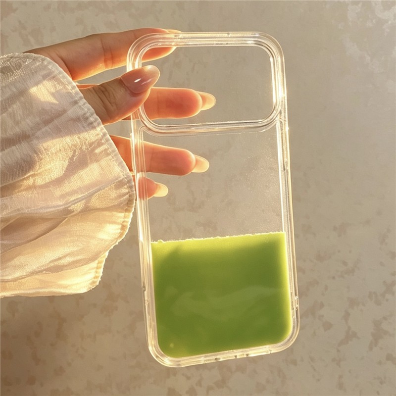 IPhone 17 Pro max Matcha họa tiết xanh TPU materia Liquid cát lún Vỏ điện thoại