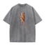 Tung Tung Sahur Ý Brainrot Washed Fashion Street Hip Hop Áo thun Cotton nguyên chất trung tính