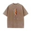 Tung Tung Sahur Ý Brainrot Washed Fashion Street Hip Hop Áo thun Cotton nguyên chất trung tính