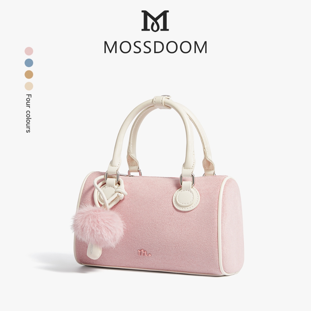 MOSSDOOM Theora Bag Túi xách nữ hình trụ đơn giản có dây đeo chéo dài
