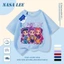 Áo thun Cotton nguyên chất màu đen cho trẻ em NASA Áo thun Cotton thoáng khí hoạt hình hợp thời trang Cô gái nhỏ Anime In hình hợp thời trang 3-16 tuổi Bé trai Bé gái tay ngắn thông thường