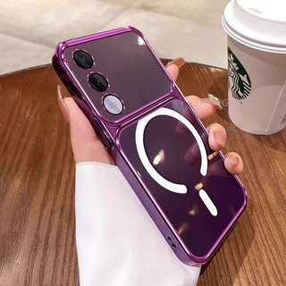 Ốp Lưng Cho VIVO V70 FE 5G Vỏ Điện Thoại Cửa Sổ Lớn Silicon Trong Suốt Cao Cấp Với Thiết Kế Vòng Từ Tính Mới Thẩm Mỹ