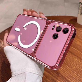 Ốp Lưng Cho VIVO Y21 Y21S Y21A Y33s 4G Vỏ Điện Thoại Cửa Sổ Lớn Silicon Trong Suốt Cao Cấp Với Thiết Kế Vòng Từ Tính Mới Thẩm Mỹ