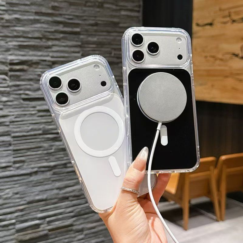 Ốp điện thoại mặt sau Acrylic từ tính sang trọng Thích hợp cho iPhone 17 16 15 14 13 12 11 Pro Max 17Air Plus Ốp lưng