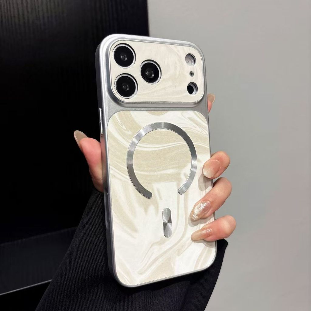 Nước sang trọng gợn sóng hút từ tính Thay đổi tức thì 17 Vỏ điện thoại Thích hợp cho iPhone 17 16 15 14 13 12 11 Pro Max Air Plus Vỏ điện thoại Ốp lưng