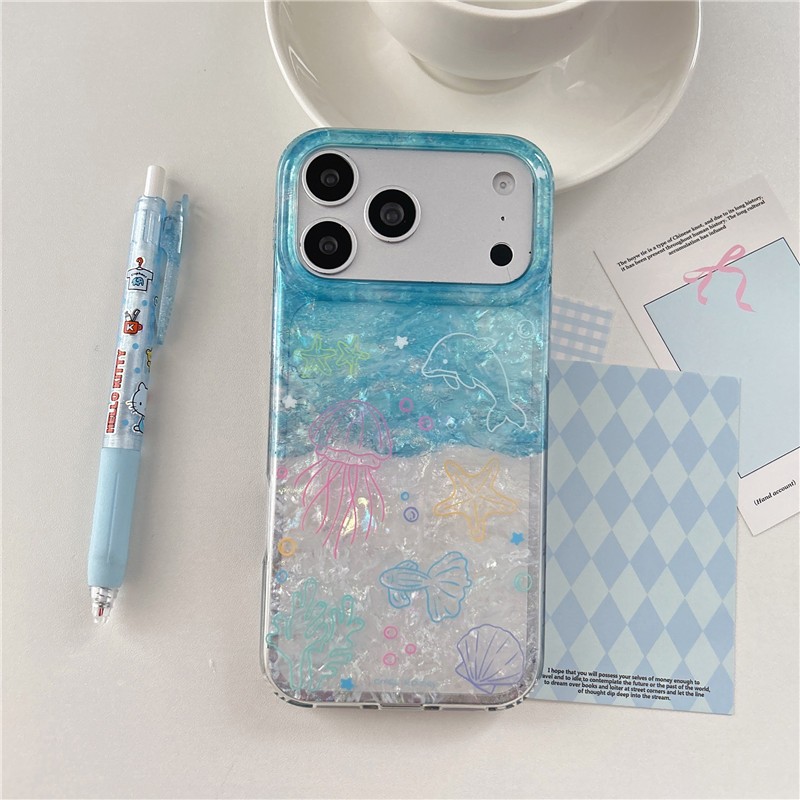 Ốp điện thoại TPU họa tiết đại dương cho iPhone 17 Pro Max
