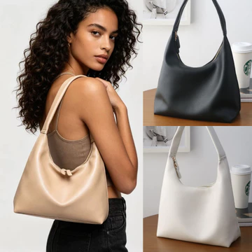 Women's Korean-Style PU Leather Work Tote – Large, for Work