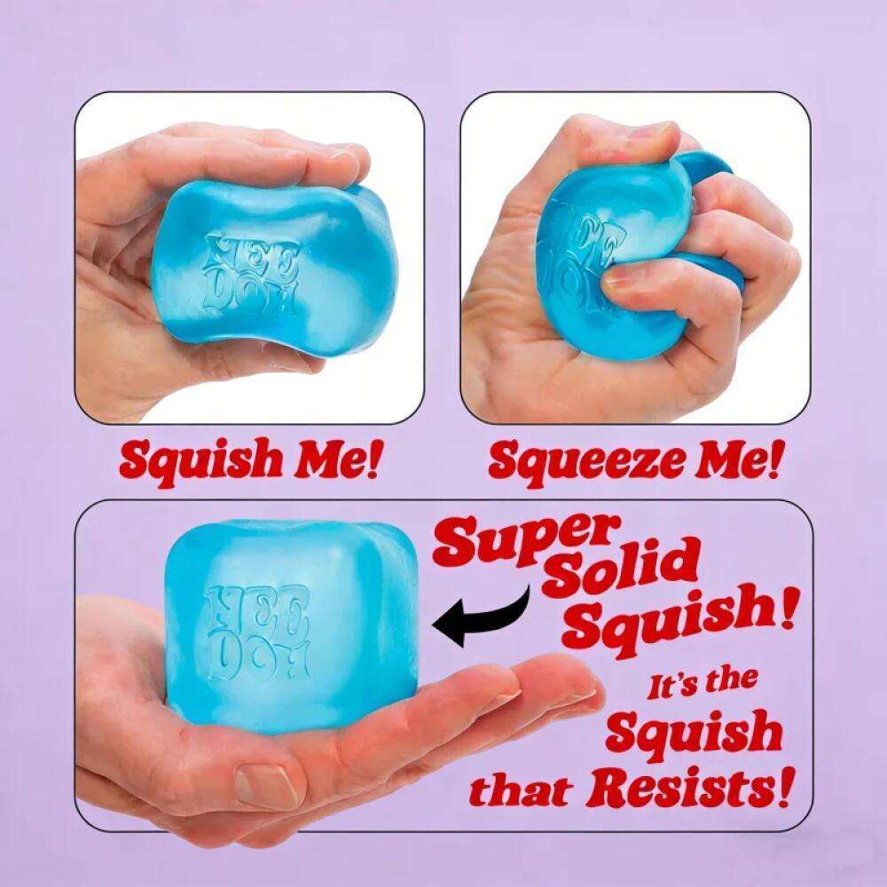 ECILY Schylling NeeDoh Nice Cube Squishy Bóng căng thẳng tăng chậm Đồ chơi thần tài Giảm căng thẳng Lo âu Đồ chơi giác quan cho trẻ em và người lớn