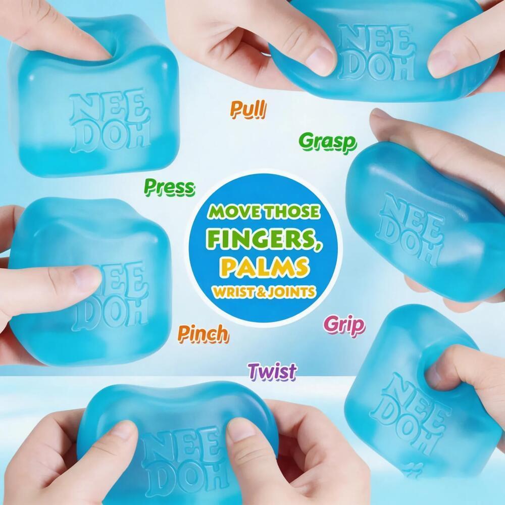 ECILY Schylling NeeDoh Nice Cube Squishy Bóng căng thẳng tăng chậm Đồ chơi thần tài Giảm căng thẳng Lo âu Đồ chơi giác quan cho trẻ em và người lớn