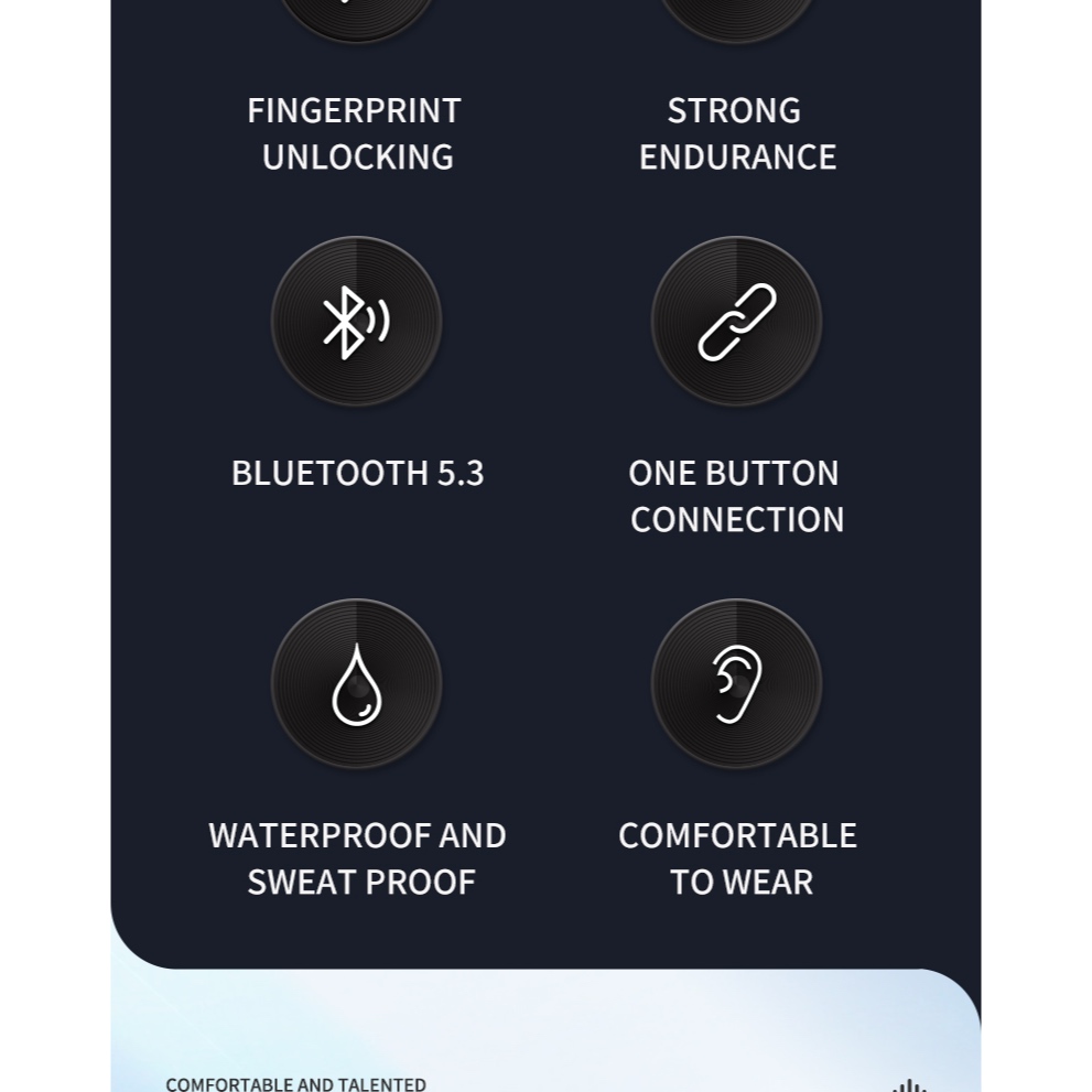YX03Tai nghe Bluetooth không dây thế hệ mới YX03, tuổi thọ pin dài, Tai nghe không dây Tai nghe nhét tai Bluetooth