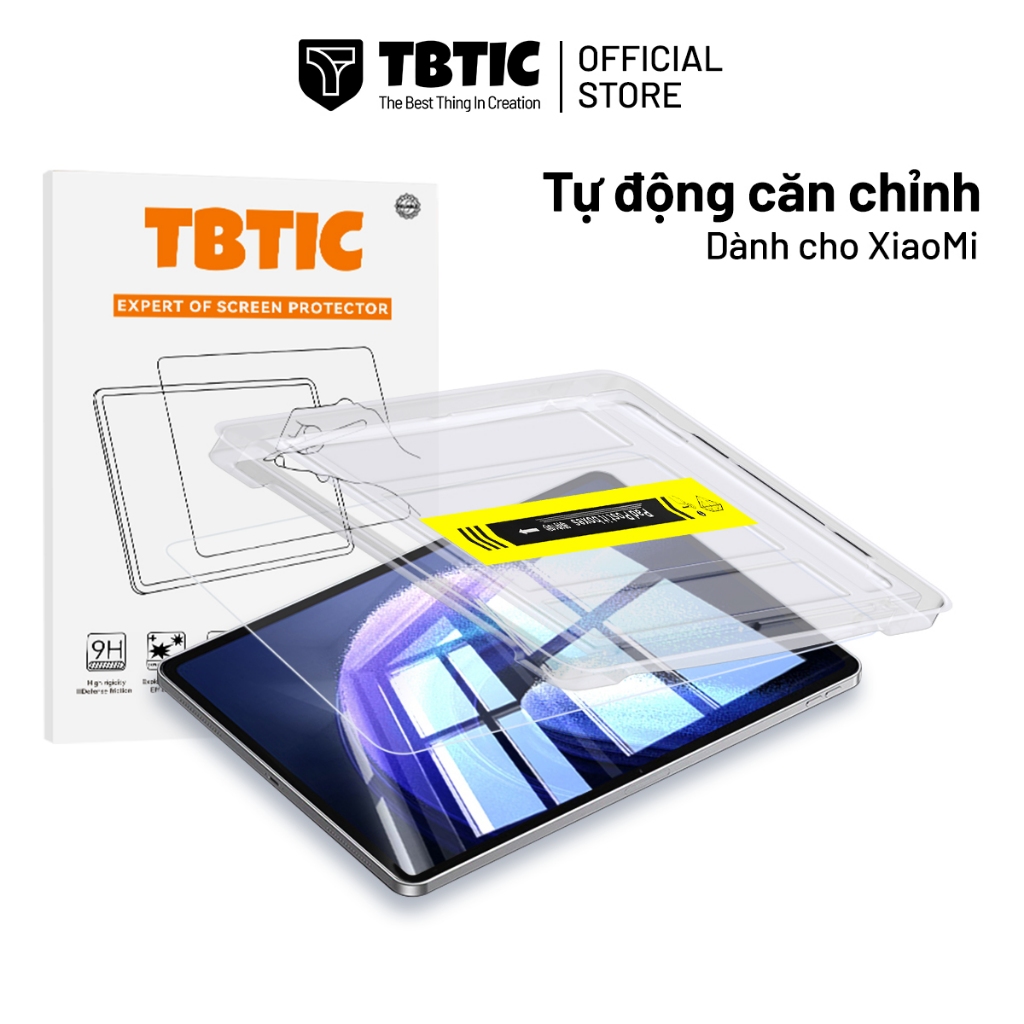 Miếng dán kính cường lực TBTIC, dễ lắp, phù hợp cho Xiaomi Pad 8 7 6 5 Pro 11 inch, chống vỡ, chống xước, phủ kín màn hình