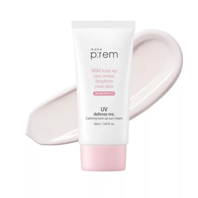P: rem UV Defense Me Calming Tone Up Sun Cream 50ml, Kem chống nắng Tone Up, Kem chống nắng làm sáng da dịu, Chống nắng chống nắng chống tia cực tím không đúc màu trắng Kem chống nắng Hàn Quốc