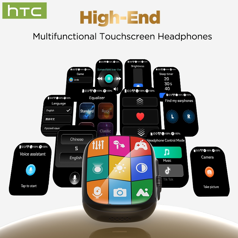 HTC NE72 Mới AI Tai nghe dịch thuật HIFI Tai nghe Bluetooth không dây Khử tiếng ồn ENC Tai nghe thể thao