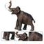 Mô Phỏng Chắc Chắn Thế Giới Động Vật Hoang Dã Mô Hình Voi Vườn Thú Tiền Sử Mammoth Trẻ Em Đồ Chơi Điêu Khắc