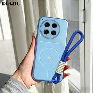 Ốp Điện Thoại Siêu Mỏng Bán Trong Suốt Cho Tecno Camon 30 30 5G Màu Trơn Mờ Có Dây Đeo Tay Chống Bụi Chống Sốc Bao Gồm Mềm Bảo Vệ CS01