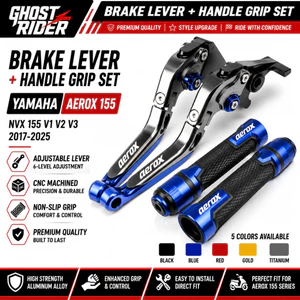 Dành Cho Xe YAMAHA Aerox 155 NVX 155 V1 V2 V3 2017-2025 Sửa Đổi Hợp Kim Nhôm CNC Chất Lượng Cao 6 Tầng Có Thể Điều Chỉnh Có Thể Gập Lại Cần Phanh Ly Hợp Đòn Bẩy Có Tay Cầm Bộ Keo