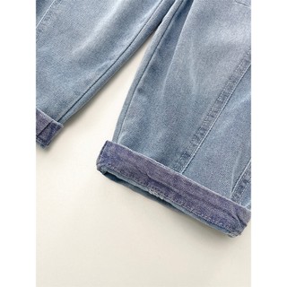 MuyoNowo Trẻ Em Cong Baggy Jeans Màu Cuff Mềm Giặt Quần Denim Cho Bé Trai Bé Gái