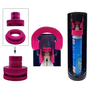 Xi lanh chuyển đổi khí 60L màu tím Hợp kim nhôm Kết nối nhanh Máy Soda DUO / Art / Terra / Crystal 3.0 / Gaia OEM