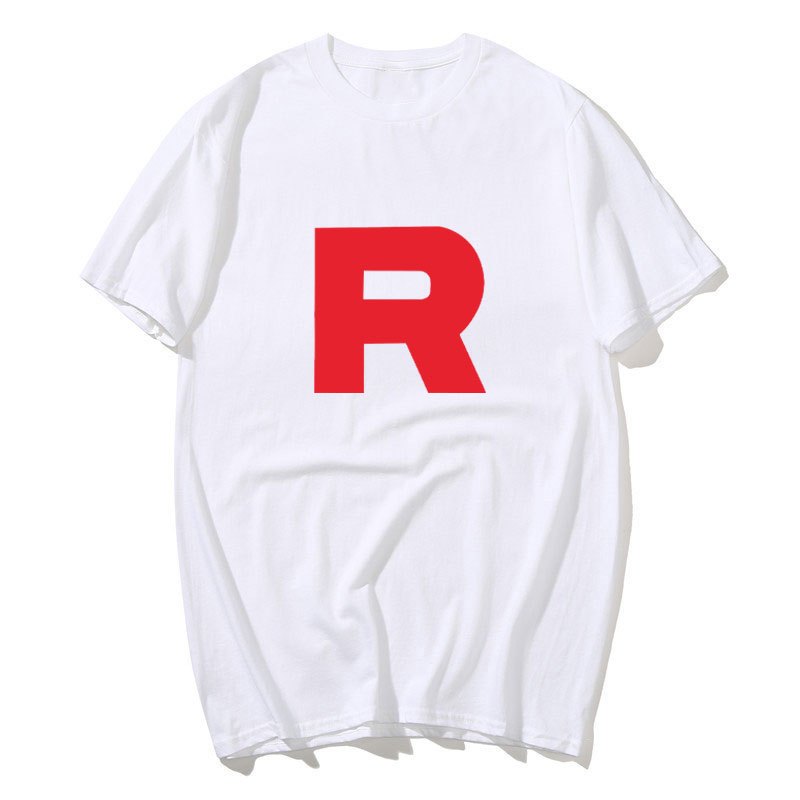 Đội Mới Rocket Pokem3On Anime Hoạt Hình Nam Áo Thun Trắng In Chất Lượng Cao Eu Size S Đến 3Xl Áo Sơ Mi